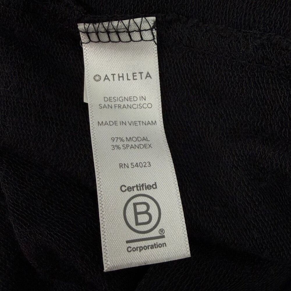 Athleta Womens Medium Black Studio Barre Sweatshirt Dress - Picture 6 of 9